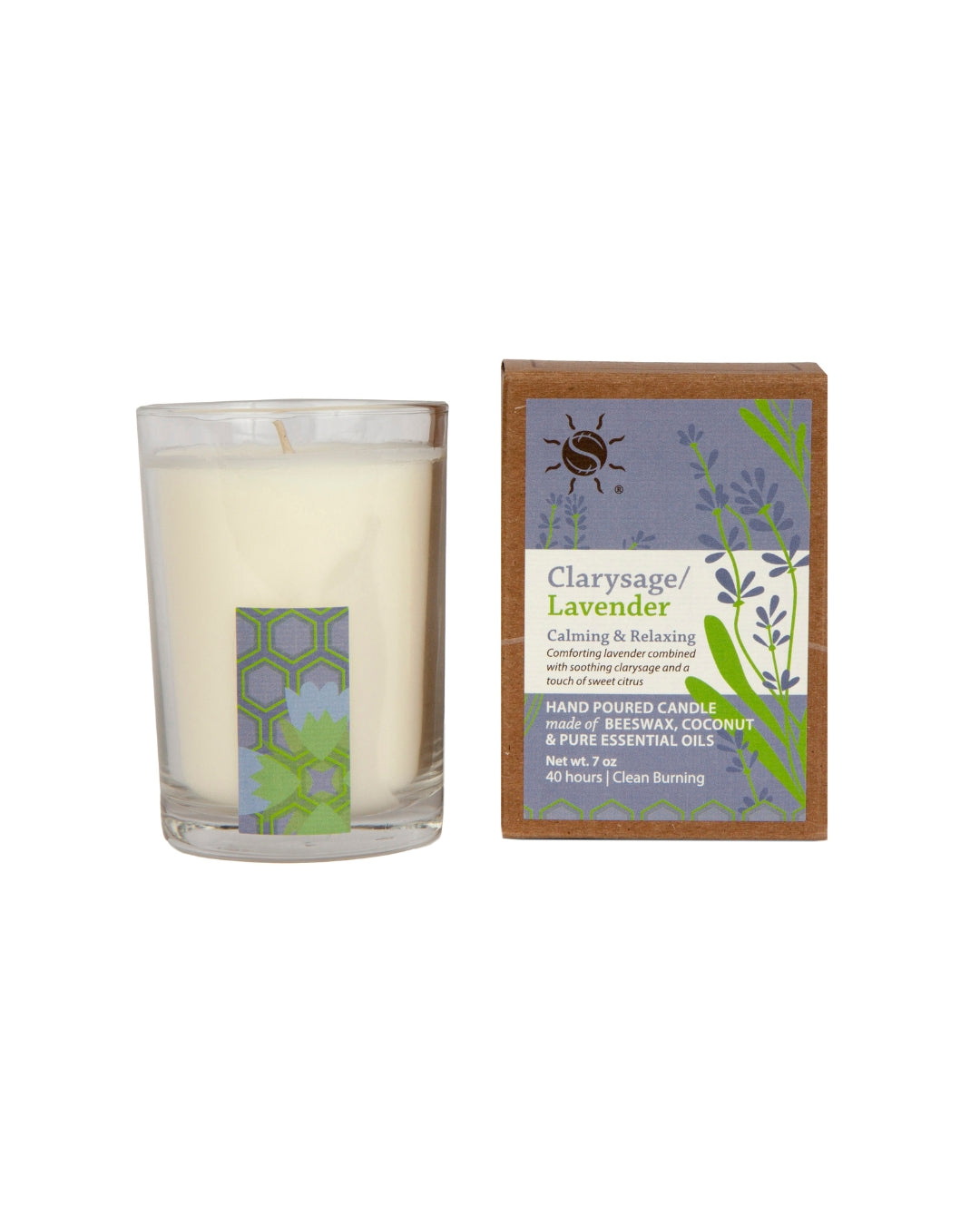 SunLeaf ClarySage Lavender Candle