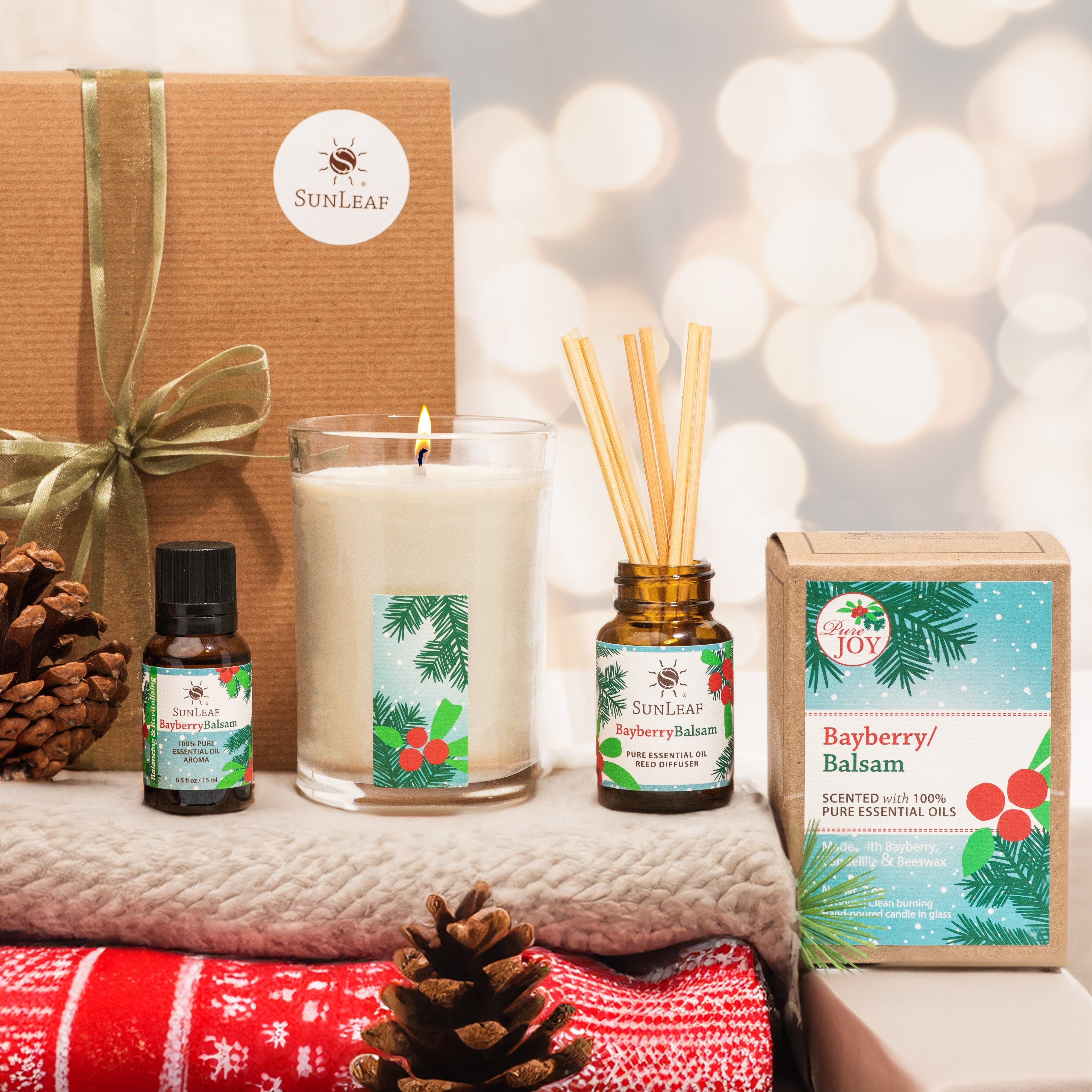 BayBerry Balsam Candle in Glass – SunLeaf®