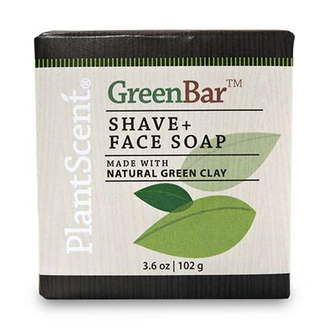 PlantScent® Green Bar Shave & Face Soap
